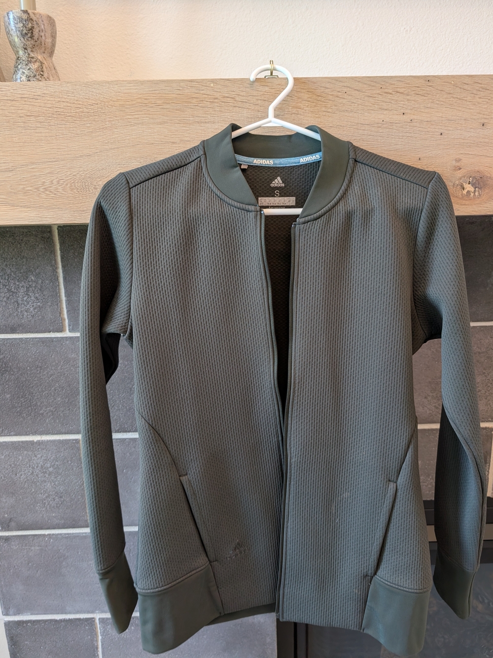 Adidas Women's Olive Green Zip-Front Jacket